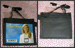 Baumgartens ID Neck Clear Pouch with Zipper Pocket NEW  