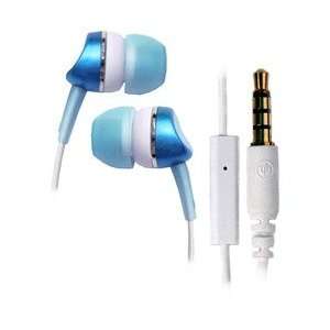   In Ear Headphones with Microphone, Blue  Players & Accessories