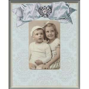  Silver Brocade Picture Frame   Sky with Tiffany Jewel 