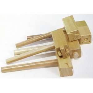  6 Pack CHENILLE KRAFT COMPANY WOODEN CLAY HAMMERS 5/PK 