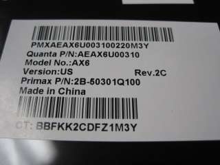 HP Compaq Presario CQ62 231NR keyboard AEAX6U00310 AX6  