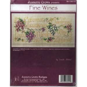  Jeanette Crews Presents Fine Wines Counted Cross Stitch 