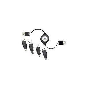  Emerge Retractable USB 2.0 A Male to A Female Cable with 4 