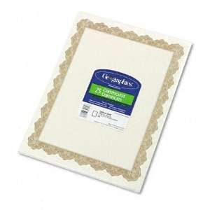  Geographics   Parchment Paper Certificates, 8 1/2 x 11 