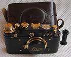 Leica III Panzerkampf copy black / gold in leather case
