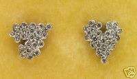   CATHY WATERMAN DESIGN ROUND DIAMOND .50CTS G, VS HEART EARRINGS  