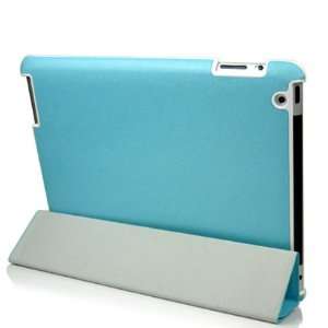  Blue Smart Cover with Hard Back Case for Apple iPad 2 with 