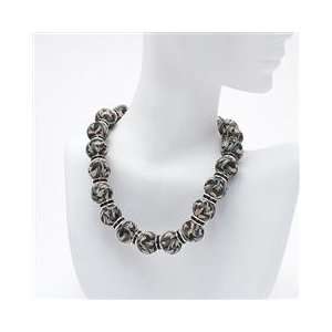  Hunter Collection Large Bead Necklace with Crystal 