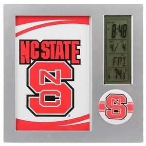 North Carolina State Wolfpack Team Desk Clock & Thermometer  