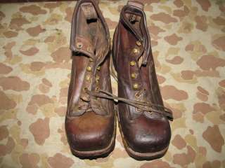 WWII 10Th Mountain Division Leather Ski Boots Sept 1943  