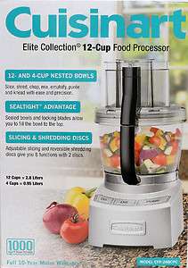 Cuisinart Elite Collection 12 Cup Food Processor CFP 24BCPC  