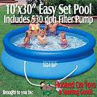 Intex 10 ft x 30 in Easy Set Above Ground Swimming Pool w/ Filter Pump 
