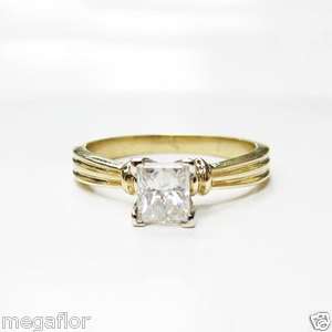   CT Princess Diamond Engagement Solitaire Ring 14k Yellow Gold  