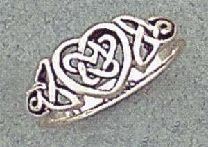 Sterling Silver Celtic Heart Knot Ring Sizes 3 9  