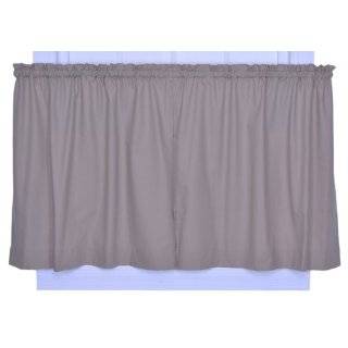 Logan Solid Color 68 Inch by 24 Inch Tailored Tier Curtains, Linen