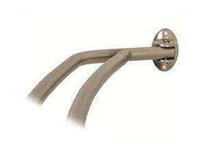   Zenith 35604BN02 Double Adjustable Curved Shower Rod, Brushed Nickel