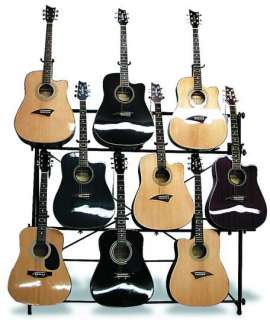 ACOUSTIC ELECTRIC GUITAR DISPLAY RACK STAND   HOLDS 9  