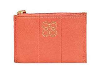    Coach Julia Leather Skinny Coin Case Bag Wallet with Key 