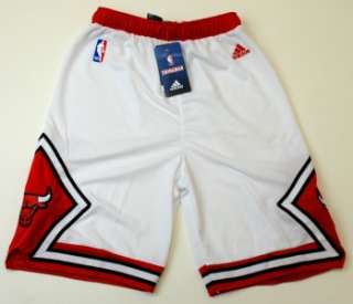 NBA Adidas Chicago Bulls Youth 2012 Stitched Home Shorts White New 