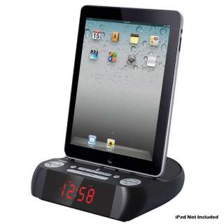  speaker system with alarm clock and fm radio model number picl90pad