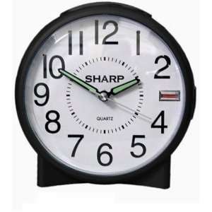   SPC830A Quartz Backlight Analog Alarm Clock (Black/White) Electronics