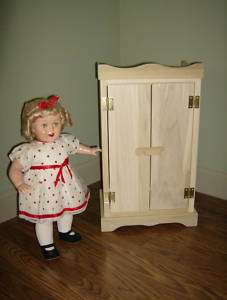Wooden Doll Furniture Armoire Wardrobe American  