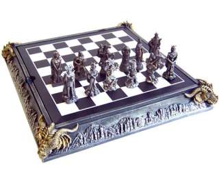 Horror Skeleton Knight Warrior Chess Board Game Set NEW  