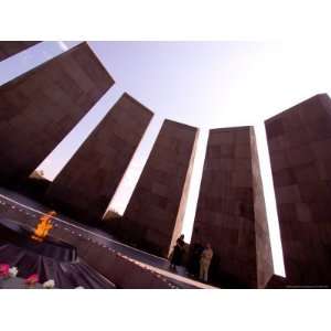  People at Genocide Memorial, Yerevan, Armenia Lonely 