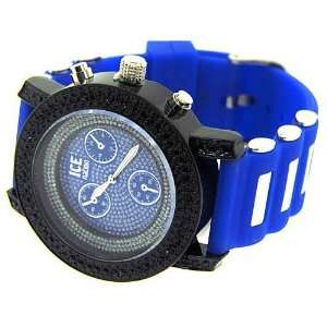 New Mens Black Iced out bling hip hop watch big heavy large mans urban 
