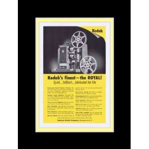   Kodak Kodaks Finest the Royal Projector Vintage Ad 