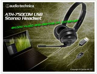 Audio Technica ATH 750COM USB Stereo Headset