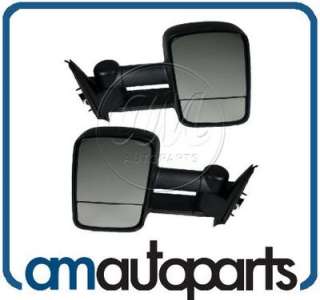   Black Manual Side View Door Mirrors Left & Right Pair Set  