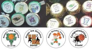 108 BASKETBALL Candy Kiss Labels Favors BIRTHDAY Kisses  