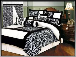 Pcs Zebra Micro Fur Bedding Comforter Set Bed In A Bag Queen Size 