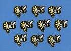 10 Lot Bumble Bee Flower Power Hippie Iron On Patches