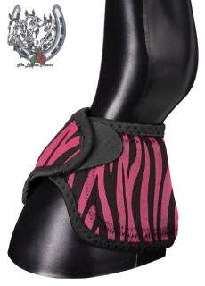 No Turn Bell Boots by Tough 1 Pink Zebra Large  