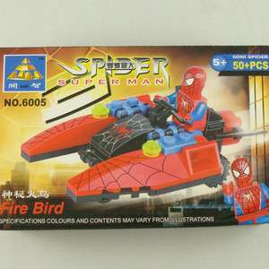 Spiderman fire bird jet Building Block Brick set #6005  