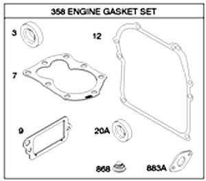 OEM Briggs and Stratton 794209 Engine Gasket Set Kit , Craftsman 