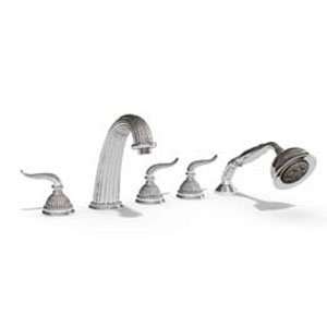   & Accessories 3 Valve Roman Tub Faucet With Diverter And Hand Shower