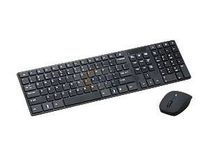   Black 110 Normal Keys USB 2.4 GHz RF Wireless Slim Keyboard & Mouse