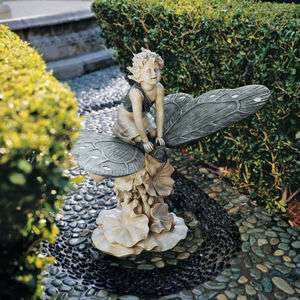 Fairy Child Mystical butterfly Garden Statue Sculpture.Home Decor 