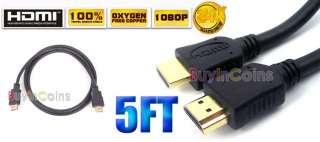 HDMI Premium 1.3 Gold Cable 5ft 1080P HDTV 4 Sony PS3  