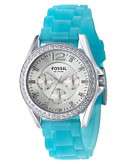    Fossil Watch, Womens Blue Silicone Strap ES2524 customer 