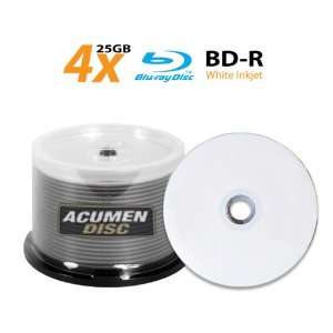  Acumen 4x BD R Blu ray 25GB Single Layer Blank Media Discs 