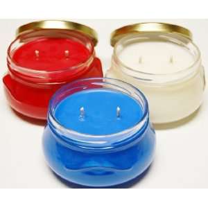   Red White & Blue 3 Pack of 11oz Tureen Soy Candles   Dragons Blood