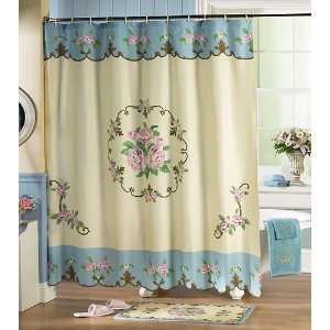  Victorian Blue Shower Curtain 