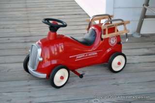  Red Fire Engine No 9 Toddler Ride on Firefighter Toy Peddle Car  