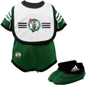  adidas Boston Celtics Infant Green 3 Piece Creeper Set 