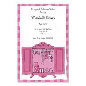  Pink Closet Invitation Wedding Bachelorette Party 