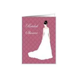 Bridal Shower Invitation, Bride on Pink Card